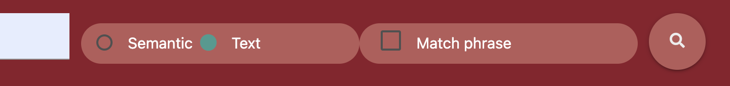 Search text or semantic choice